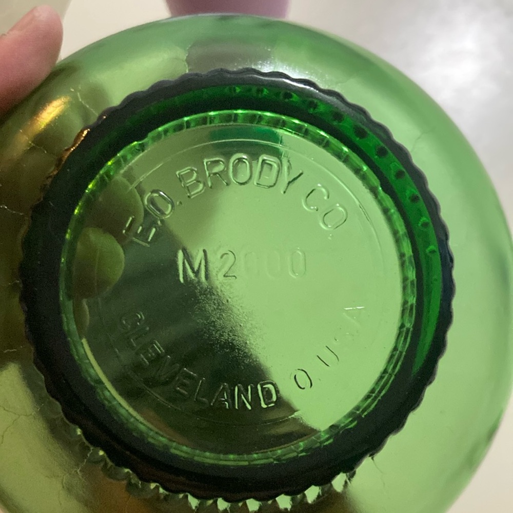 E.O. Brody Co. Green Glass Vase